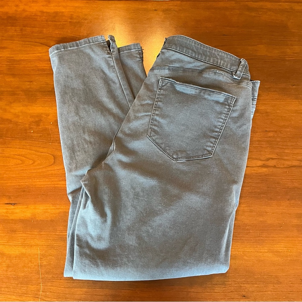 “Ab” Solution Jeans Ankle Skinny Wit & Wisdom gray pant Women’s Size 14 - Picture 2 of 13